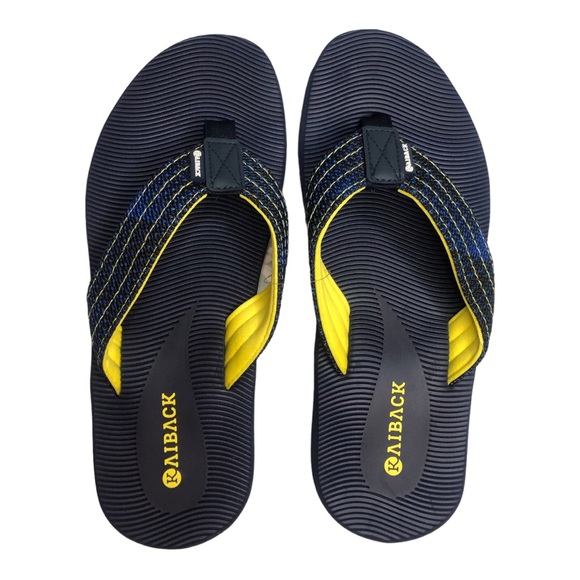 Kaiback Mens Size 10 Wave Slippers Flip Flips Thongs Open Toed Beachwear Sandals - Picture 7 of 7